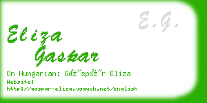 eliza gaspar business card